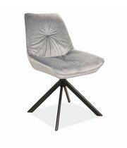 Стул SIGNAL BOOGIE I Velvet Bluvel 14 серый/черный мат