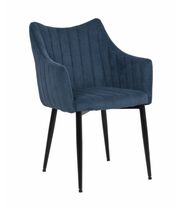 Стул SIGNAL MONTE Sztruks Fjord 86 темно-синий/черный мат