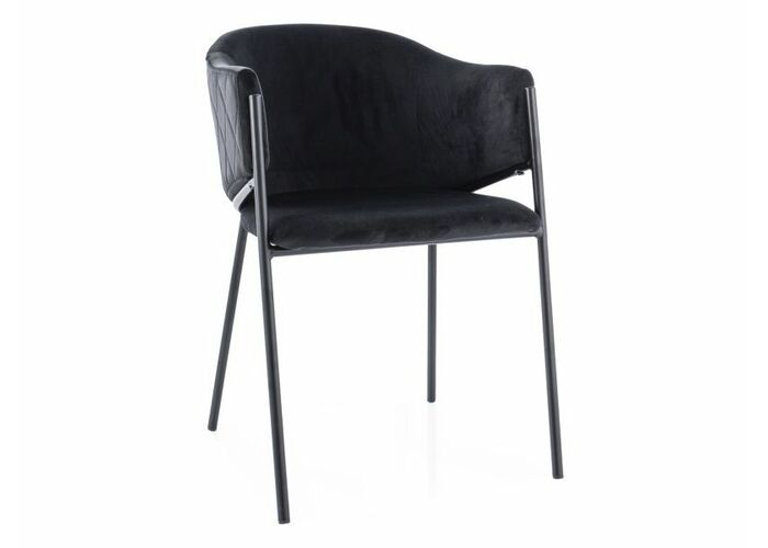 Стул SIGNAL BONO Velvet Bluvel 19 черный/черный