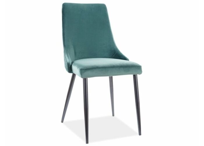 Стул SIGNAL PIANO B Velvet Bluvel 78 зеленый/черный