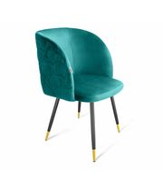 Стул Sheffilton SHT-ST33-1/S95-1 альпийский бирюзовый/черный муар/золото