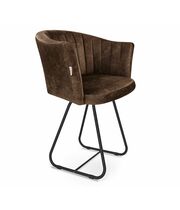 Стул Sheffilton SHT-ST42-1/S38 кофейный трюфель/черный муар