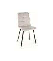 Стул SIGNAL IVO Velvet Bluvel 03 светло-серый/черный