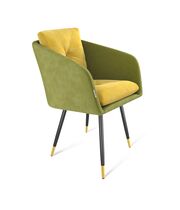 Стул Sheffilton SHT-ST43-2/S95-1 фисташковый десерт/черный муар/золото