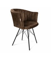 Стул Sheffilton SHT-ST42-1/S37 кофейный трюфель/черный муар