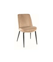 Стул SIGNAL KAYLA Velvet Bluvel 28 бежевый/черный