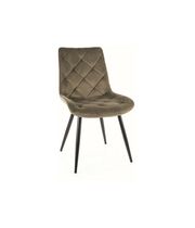 Стул SIGNAL RALPH Velvet Bluvel 77 оливковый/черный