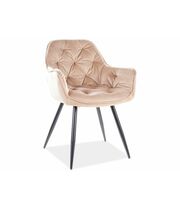 Стул SIGNAL CHERRY Velvet Bluvel 28 бежевый/черный