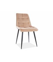 Стул SIGNAL CHIC Velvet Bluvel 28 бежевый/черный
