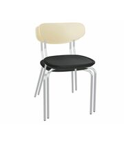 Стул Sheffilton SHT-S85М-2 бежевый/черный/хром лак