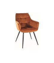 Стул SIGNAL LILIA Velvet Bluvel 4215 корица/черный