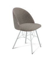 Стул Sheffilton SHT-ST35/S100 тростниковый сахар/хром лак