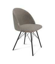 Стул Sheffilton SHT-ST35/S37 тростниковый сахар/черный муар