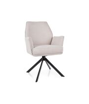 Стул SIGNAL HUGO Brego 22 светло-бежевый/черный, поворотный